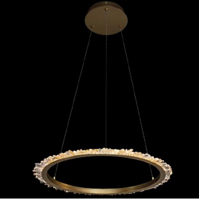 Φωτιστικό Κρεμαστό LED 34W 2700lm 230V Θερμό Φως σε Χρυσαφί Ματ CORONA